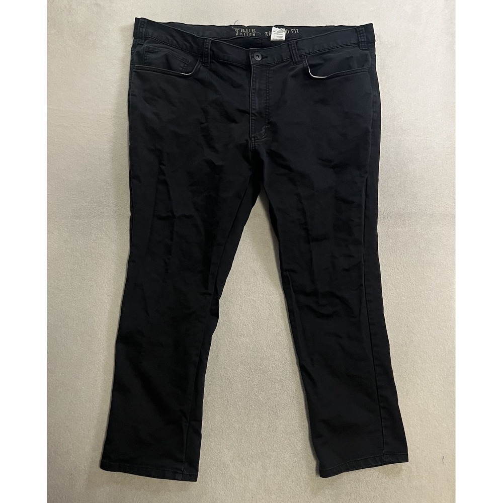 True Nation Pants Men's Size 44x28 (Fits 43x26) Black Tapered Fit Destination XL